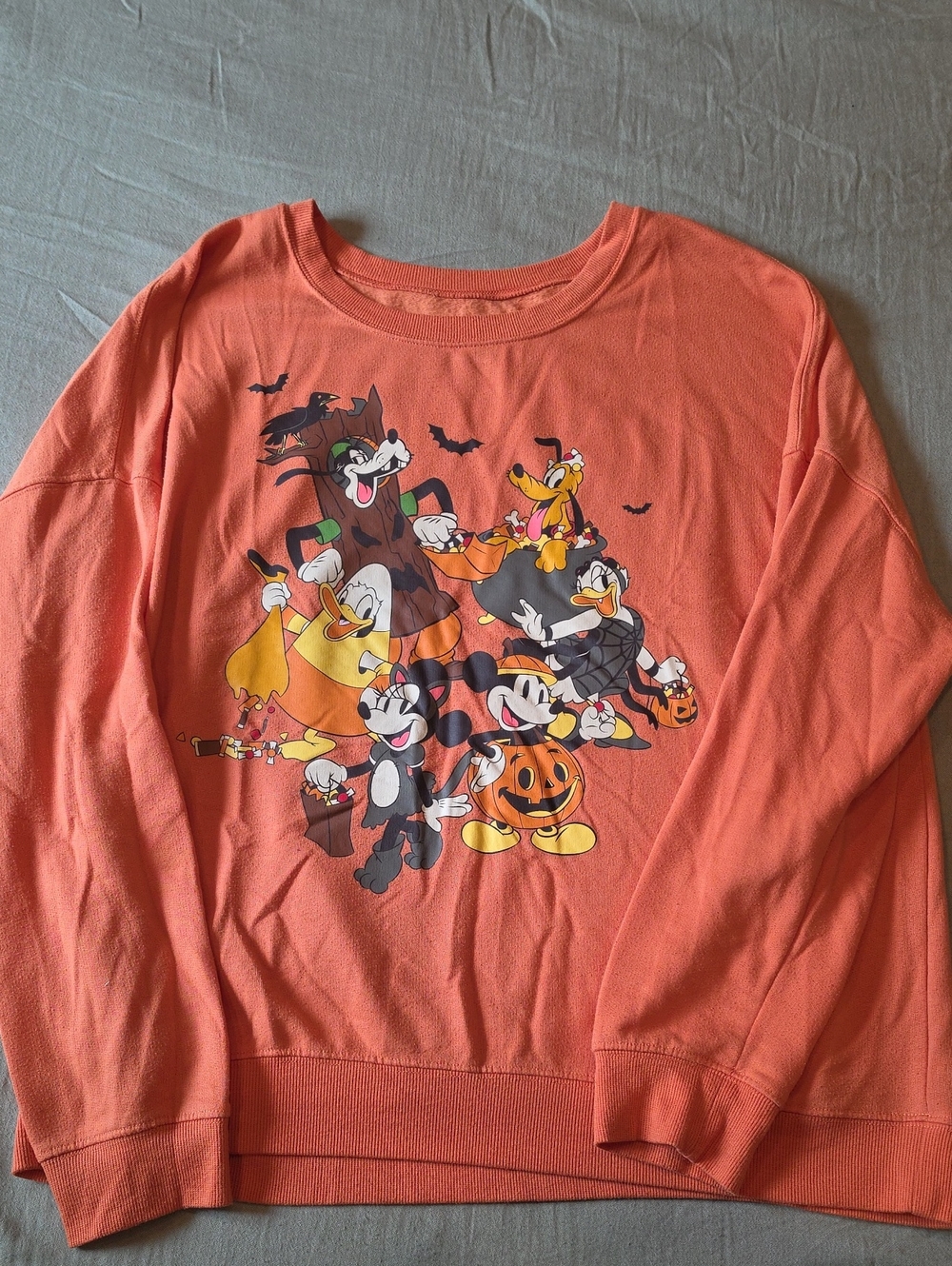 Disney Mickey and Friends Graphic Sweatshirt Orange XL